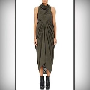 Rick Owens Naska dress, olive green, excellent condition, fits small/medium